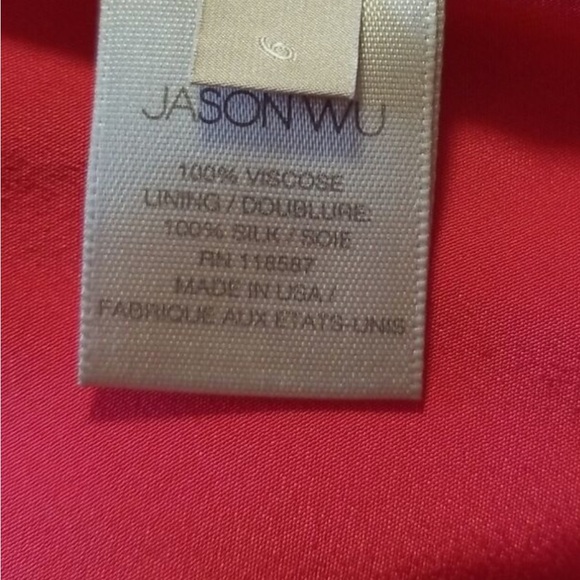 Jason Wu gown maxi dress  long dress size 6 NWT Red/Pink - Picture 8 of 9